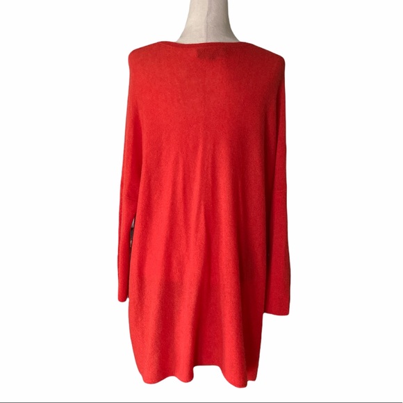 Claudia Nichole Cashmere Orange Coral Oversized Sweater - L - Picture 4 of 12